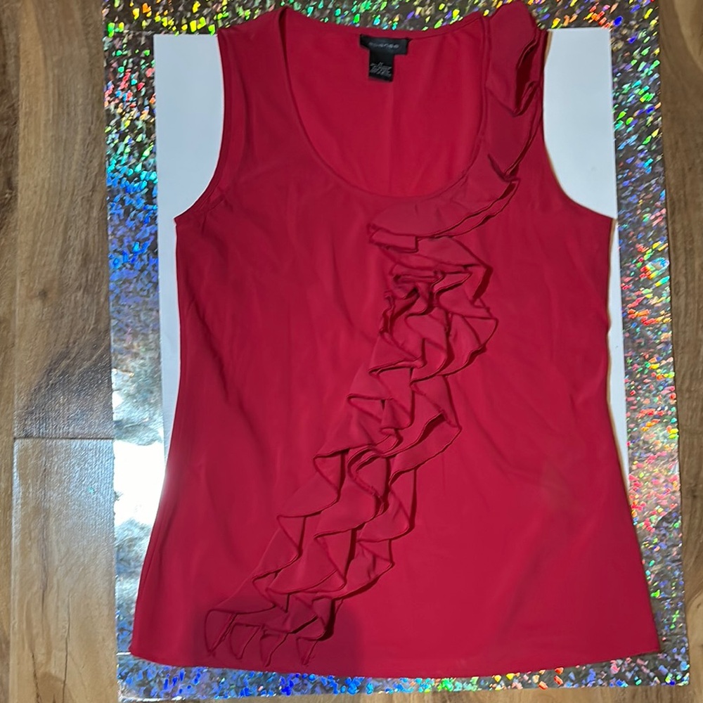 Spense Pink Ruffled Fitted Tank Top - Picture 13 of 15